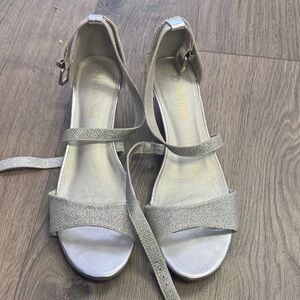Dream Pairs Silver Ankle Strap Sandals
